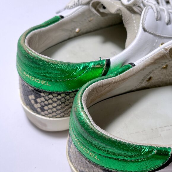 Philippe Model Distressed Leather Sneakers - Picture 15 of 16